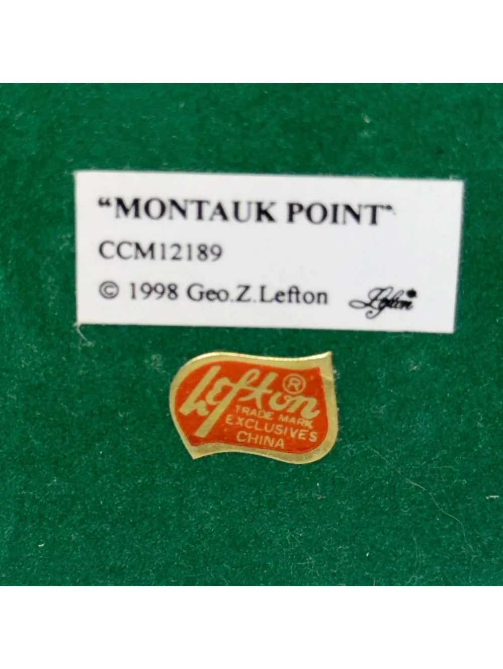 Lefton Historic American Lighthouse Montauk Point Figurine CCM12189 1998 w/ Box